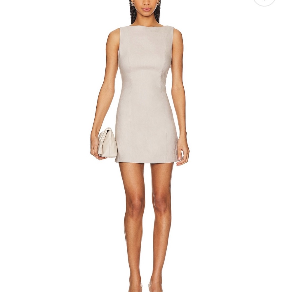 LPA Pietre Mini Dress Mushroom Size Medium